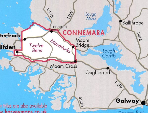 Connemara Superwalker | wandelkaart 1:30.000 (MH 082) 9781851376216  Harvey Maps   Wandelkaarten Galway, Connemara, Donegal