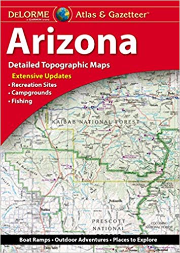 Arizona Delorme Atlas & Gazetteer 9781946494146  Delorme Delorme Atlassen  Wegenatlassen Colorado, Arizona, Utah, New Mexico