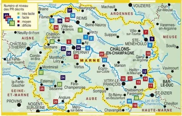 D051  La Marne... à pied | wandelgids 9782751405761  FFRP Topoguides  Wandelgidsen Champagne, Franse Ardennen
