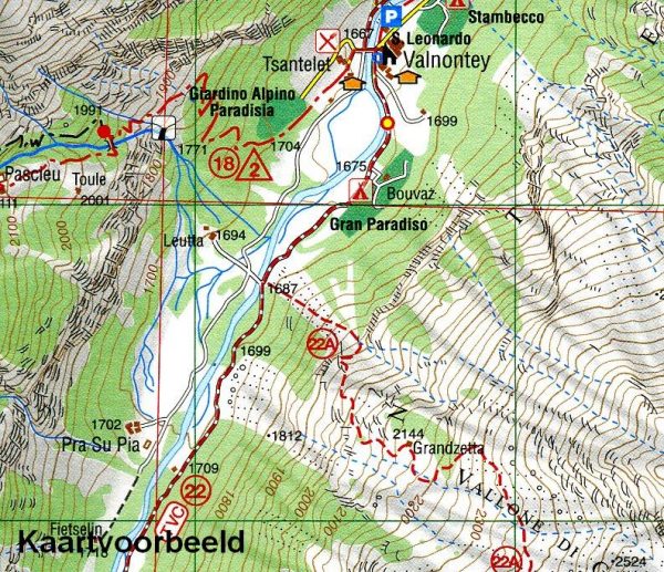 ESC-01  Monte Bianco, Courmayeur | wandelkaart 1:25.000 9788898520770  Escursionista Carta dei Sentieri 1:25.000  Wandelkaarten Aosta, Gran Paradiso