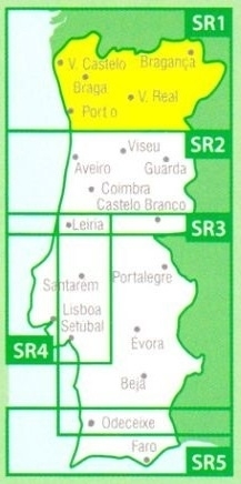 Portugal Noord 1:250.000 9789895561087  Turinta   Landkaarten en wegenkaarten Noord en Midden-Portugal, Porto