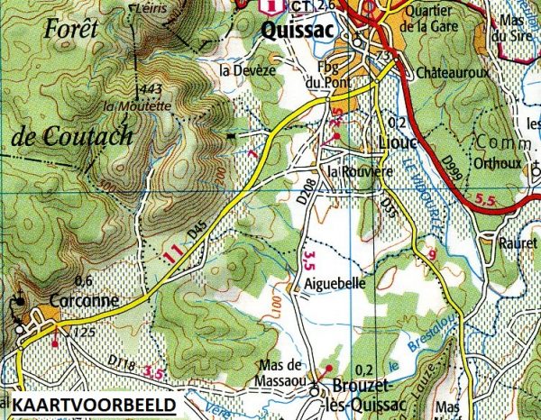SV-148  Clermont-Ferrand, Mauriac | omgevingskaart / fietskaart 1:100.000 9782758547648  IGN Série Verte 1:100.000  Fietskaarten, Landkaarten en wegenkaarten Auvergne