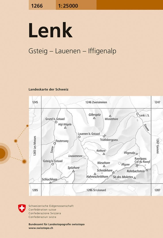 topografische wandelkaart CH-1266  Lenk [2018] 9783302012667  Bundesamt / Swisstopo LKS 1:25.000 Wallis  Wandelkaarten Oberwallis