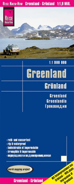 Groenland landkaart, wegenkaart 1:1.900.000 9783831774180  Reise Know-How Verlag WMP, World Mapping Project  Landkaarten en wegenkaarten Groenland