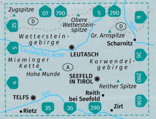 wandelkaart KP-026 Seefeld/Leutasch | Kompass 9783990445501  Kompass Wandelkaarten Kompass Oostenrijk  Wandelkaarten Tirol