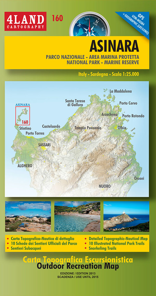 IM-160  Asinara | wandelkaart 1:25.000 9788889823583  Idea Montagna 4LAND  Wandelkaarten Sardinië