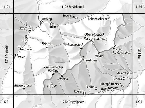 topografische wandelkaart CH-1212  Amsteg [2019] 9783302012124  Bundesamt / Swisstopo LKS 1:25.000 Midden/Oost-Zw.  Wandelkaarten Graubünden, Midden- en Oost-Zwitserland
