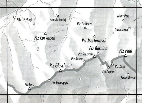 topografische wandelkaart CH-1277  Piz Bernina [2017] 9783302012773  Bundesamt / Swisstopo LKS 1:25.000 Graubünden  Wandelkaarten Graubünden