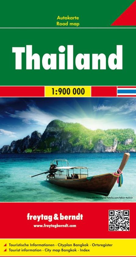 Thailand | autokaart, wegenkaart 1:900.000 9783707913774  Freytag & Berndt   Landkaarten en wegenkaarten Thailand