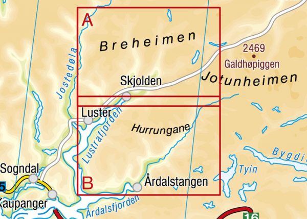 FB-110 Jotunheimen West 1:50.000 9788074454264  Freytag & Berndt Phone Maps  Wandelkaarten Midden-Noorwegen