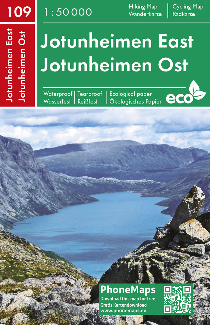FB-109 Jotunheimen Oost 1:50.000 9788074454271  Freytag & Berndt Phone Maps  Wandelkaarten Midden-Noorwegen