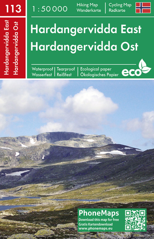 F&B-113 Hardangervidda Oost 1:50.000 9788074454349  Freytag & Berndt Phone Maps  Wandelkaarten Zuid-Noorwegen