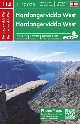 F&B-114 Hardangervidda West 1:50.000 9788074454356  Freytag & Berndt Phone Maps  Wandelkaarten Zuid-Noorwegen