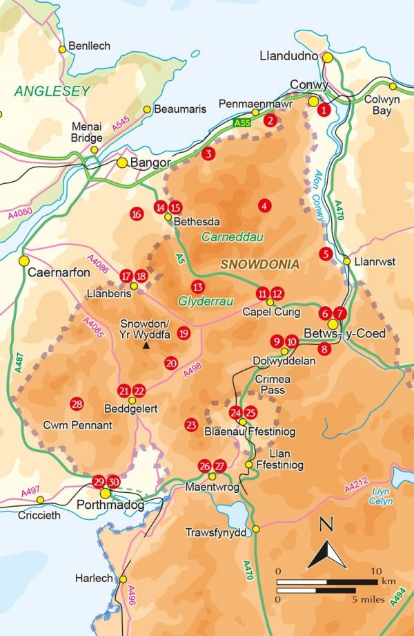 wandelgids Snowdonia North 9781852849849 Alex Kendall Cicerone Press   Wandelgidsen Noord-Wales, Anglesey, Snowdonia