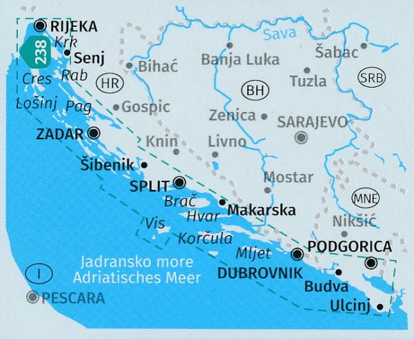 KP-2900 Kroatien, Dalmatinische Küste 1:100.000 9783990446393  Kompass   Landkaarten en wegenkaarten Kroatië