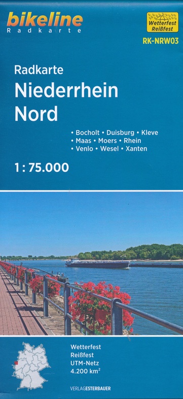 RK-NRW03  Niederrhein Nord 1:75.000 9783850007689  Esterbauer Bikeline Radkarten  Fietskaarten Niederrhein