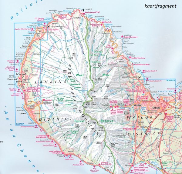 Hawaii 3: Maui/Molokai | wegenkaart - overzichtskaart 9783865745477  Nelles Nelles Maps  Landkaarten en wegenkaarten Hawaii