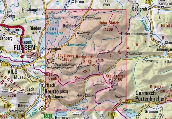 Alpenverein wandelkaart BY-06 Ammergebirge West 1:25.000 * 9783937530895  Deutscher AlpenVerein Alpenvereinskarten  Wandelkaarten Beierse Alpen