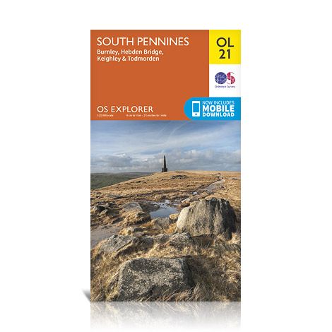 EXP-021  South Pennines | wandelkaart 1:25.000 9780319242605  Ordnance Survey Explorer Maps 1:25t.  Wandelkaarten Noordwest-Engeland