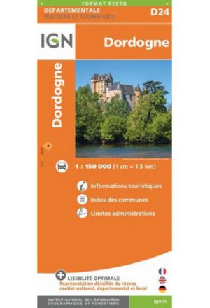 Dordogne 1:150.000 | wegenkaart / overzichtskaart 9782758544166  IGN IGN Spéciales  Fietskaarten, Landkaarten en wegenkaarten Dordogne