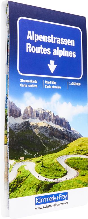 Alpenstrassen | overzichtskaart, wegenkaart 1:700.000 9783259018057  Kümmerly & Frey   Landkaarten en wegenkaarten Zwitserland en Oostenrijk (en Alpen als geheel)