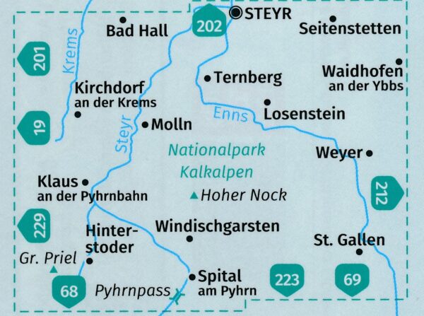 Kompass wandelkaart KP-70  NP Kalkalpen 9783990444528  Kompass Wandelkaarten Kompass Oostenrijk  Wandelkaarten Salzburger Land & Stiermarken