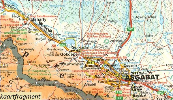 Turkmenistan 1:1.300.000 9786155010132  Gizi Map   Landkaarten en wegenkaarten Zijderoute (de landen van de)