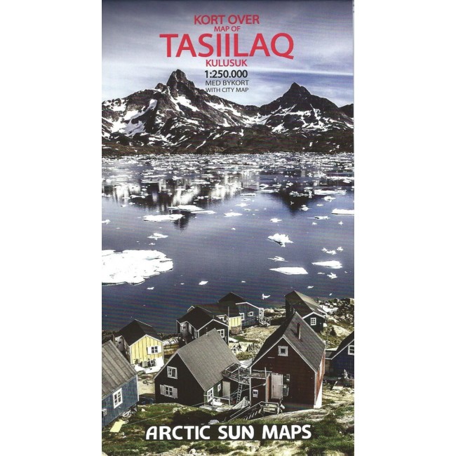 Tasiilaq - Kulusuk | overzichtskaart 1:250.000 9788799292578  Arctic Sun Maps   Landkaarten en wegenkaarten Groenland