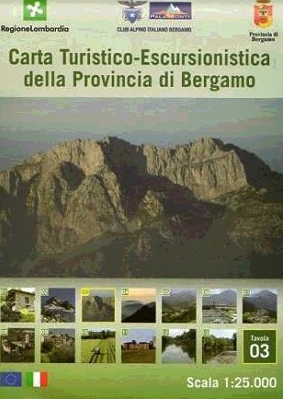 Foglio 3 | wandelkaart 1:25.000 INGENIA F.03  Ingenia / CAI Bergamo Provincia di Bergamo 1:25.000  Wandelkaarten Milaan, Lombardije, Italiaanse Meren