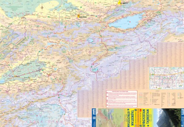 ITM Kirgizië / Tadzikistan wegenkaart 1:850.000 9781771294126  International Travel Maps   Landkaarten en wegenkaarten Zijderoute (de landen van de)