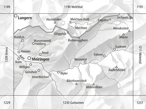topografische wandelkaart CH-1210  Innertkirchen [2019] 9783302012100  Bundesamt / Swisstopo LKS 1:25.000 Berner Oberland  Wandelkaarten Berner Oberland