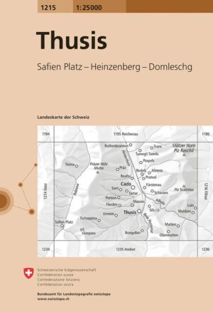 topografische wandelkaart CH-1215  Thusis [2019] 9783302012155  Bundesamt / Swisstopo LKS 1:25.000 Graubünden  Wandelkaarten Graubünden