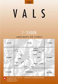 topografische wandelkaart CH-1234  Vals | wandelkaart [2009] 9783302012346  Bundesamt / Swisstopo LKS 1:25.000 Graubünden  Wandelkaarten Graubünden