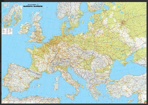 Europa 1:3.500.000 (fysisch / natuurkundige overzichtskaart) 9783707903027  Freytag & Berndt   Landkaarten en wegenkaarten Europa