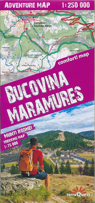 Bucovina / Maramures 1:250.000 overzichtskaart / wegenkaart 9788361155447  TerraQuest   Landkaarten en wegenkaarten, Wandelkaarten Roemenië, Moldavië