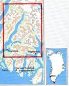 GHM-05  Nanortalik 1:100.000 0257046  Kort-og Matrikelstyrelsen Greenl. Hiking Maps  Wandelkaarten Groenland