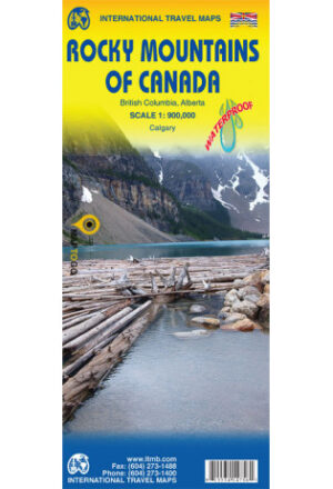 ITM Rocky Mountains of Canada | landkaart, autokaart 1:900.000 9781771296687  International Travel Maps   Landkaarten en wegenkaarten Canadese Rocky Mountains