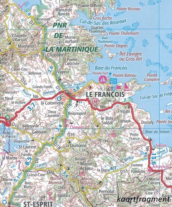 Martinique 1:75.000 9782758546603  IGN IGN Spéciales  Landkaarten en wegenkaarten, Wandelkaarten Overig Caribisch gebied