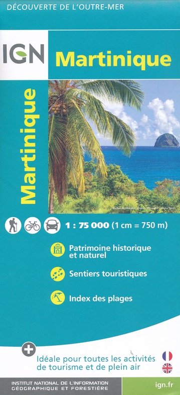 Martinique 1:75.000 9782758546603  IGN IGN Spéciales  Landkaarten en wegenkaarten, Wandelkaarten Overig Caribisch gebied