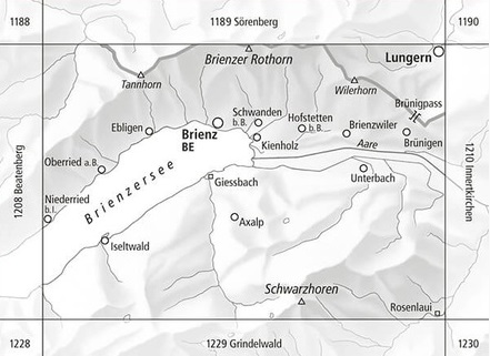 topografische wandelkaart CH-1209  Brienz [2021 9783302012094  Bundesamt / Swisstopo LKS 1:25.000 Berner Oberland  Wandelkaarten Berner Oberland