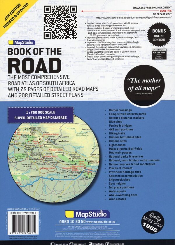 Book of the Road | South African Atlas 9781776170265  New Holland Wegenatlassen  Wegenatlassen Zuid-Afrika