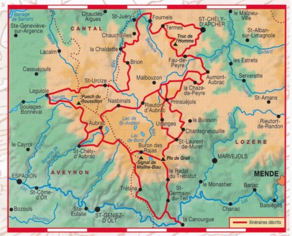 TG-616  Tour des Monts d'Aubrac | wandelgids GR6 9782751403378  FFRP topoguides à grande randonnée  Meerdaagse wandelroutes, Wandelgidsen Auvergne