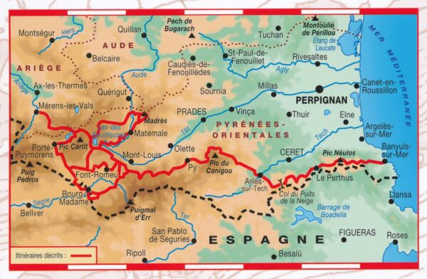 TG-1092  Pyrénées Orientales | wandelgids GR10 9782751410208  FFRP topoguides à grande randonnée  Meerdaagse wandelroutes, Wandelgidsen Franse Pyreneeën