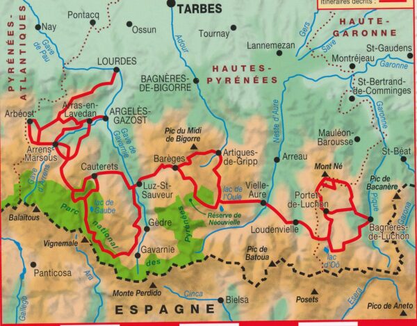 TG-1091  Traversée des Pyrénées Centrales | wandelgids GR10 9782751410543  FFRP topoguides à grande randonnée  Meerdaagse wandelroutes, Wandelgidsen Franse Pyreneeën