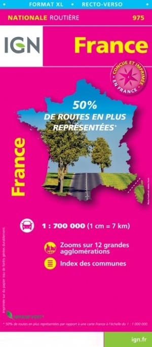 975 Frankrijk 1:700.000 9782758549055  IGN   Landkaarten en wegenkaarten Frankrijk