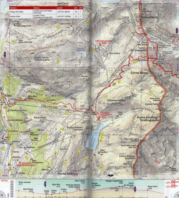 Tour del Monte Rosa | wandelatlas 1:25.000 9788869853319  Geo4Map National Geographic  Meerdaagse wandelroutes, Wandelkaarten Noord-Italië, Oberwallis