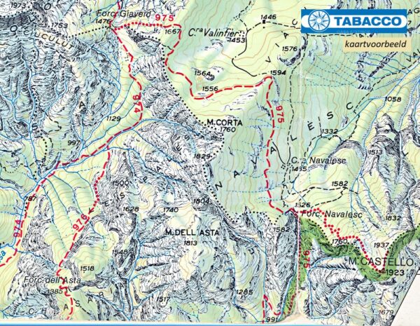 TAB-004  Val Senales | Tabacco wandelkaart TAB-04 9788883150043  Tabacco Tabacco 1:25.000  Wandelkaarten Zuid-Tirol, Dolomieten