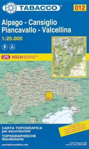 TAB-012  Cansiglio - Alpago - Piancavallo - Barcis | Tabacco wandelkaart 9788883151170  Tabacco Tabacco 1:25.000  Wandelkaarten Veneto, Friuli