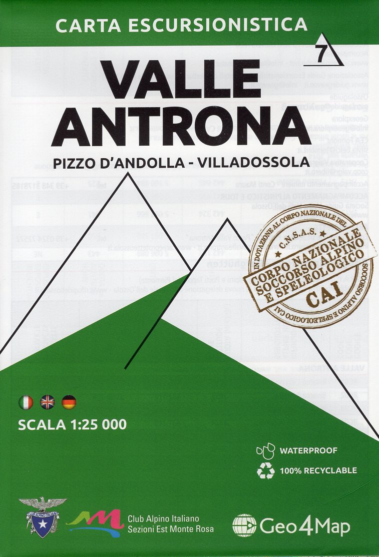 G4M-107 (7) Valle Antrona | wandelkaart 1:25.000 9788899606121  Geo4Map   Wandelkaarten Turijn, Piemonte