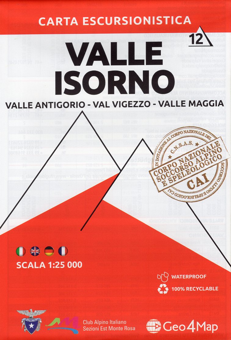 G4M-112 (12) Valle Isorno | wandelkaart 1:25.000 9788899606169  Geo4Map   Wandelkaarten Turijn, Piemonte